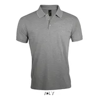 PRIME MEN POLO 200g personalizat, gri melange 2