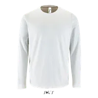 Tricou cu mânecă lungă bărbați SOL'S Imperial Lsl personalizat, alb