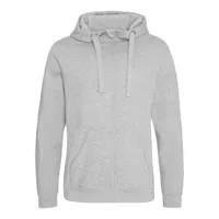 Bluză unisex Just Hoods Graduate Heavyweight Zoodie personalizată, gri
