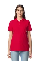 Tricou polo damă Gildan Softstyle™ Double Piqué personalizat, pe model