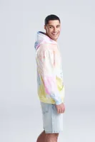 Hanorac unisex Just Hoods Tie-dye personalizat, pe model
