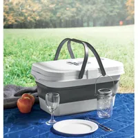 Coș de picnic pliabil personalizat, vedere zona de personalizare