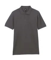 Tricou polo unisex Gildan Premium Cotton® Adult Double Piqué personalizat, gri