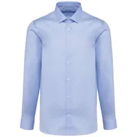 Cămașă bărbați Kariban Premium Pinpoint Oxford personalizată, albastru