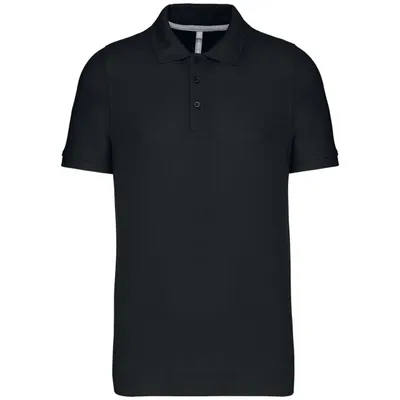Tricou polo bărbați Kariban Short Sleeve Piqué personalizat, negru