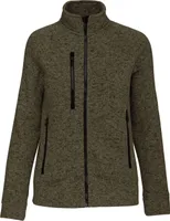 Jachetă damă Kariban Full Zip Heather personalizată, verde