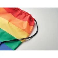 Rucsac RPET curcubeu personalizat, vedere spate