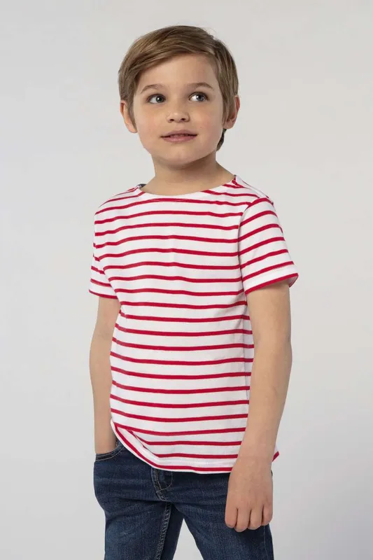 Tricou copii SOL'S Miles Round Neck Striped