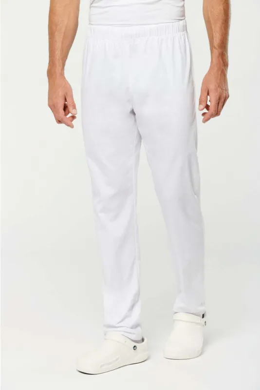 Pantaloni unisex Designed To Work Cotton Trousers personalizați, pe model