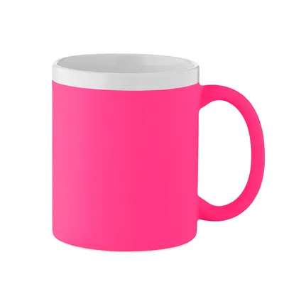 Cană ceramică 300ml personalizată, neon fucsia