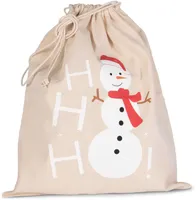 Geantă Kimood Cotton With Snowman Design And Drawcord Closure personalizată, natural, în context