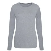 Tricou damă Just Ts Girlie Tri-blend T personalizat, pe model