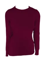 Bluză damă Legend Classics Crew Neck Fine Gauge Cotton Pullover personalizată, roșu