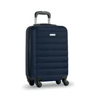 Trolley carcasă tare personalizat, albastru marin francez