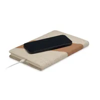 Notebook A5 cu încărcător 15W personalizat, vedere detaliu