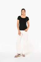 Tricou damă Kariban Boat Neck Short-sleeved personalizat, pe model