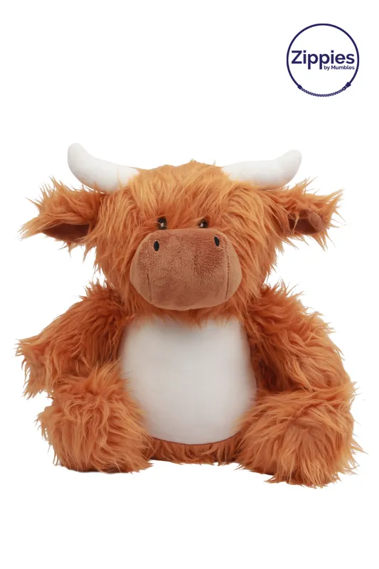 Mumbles Zippie Highland Cow personalizat, pe model