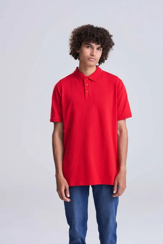 Tricou polo unisex Just Polos The 100 personalizat, pe model