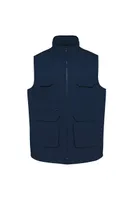 Vestă unisex Designed To Work Padded Multi-pocket Polycotton Vest personalizată, albastru