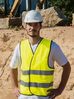 Vestă unisex Korntex Safety Vest Wolfsburg Black Hem personalizată, pe model