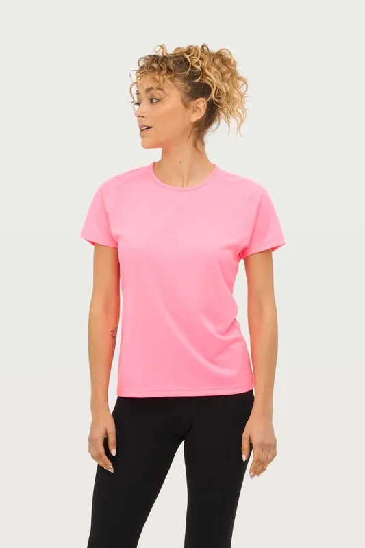 Tricou damă SOL'S Sporty Raglan Sleeved personalizat, pe model