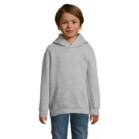 Pulover cu glugă SLAM KIDS personalizat, gri melange