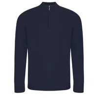 Bluză unisex Ecologie Wakhan 1/4 Zip Sustainable Sweater personalizată, albastru