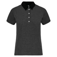 Tricou polo damă Kariban Two-tone Jersey personalizat, gri