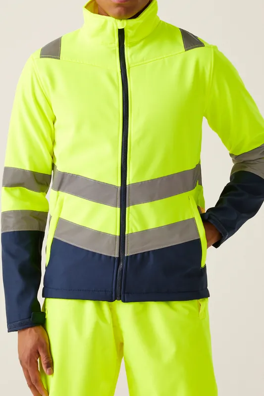 Jachetă softshell bărbați Regatta Pro Hi-vis Softshell