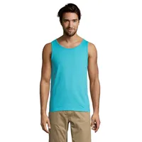 JUSTIN MEN TANK TOP 150g   -WH-3XL personalizat, atoll blue