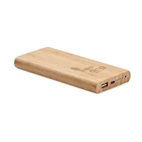Powerbank bambus 6000 mAh personalizat, vedere zona de personalizare