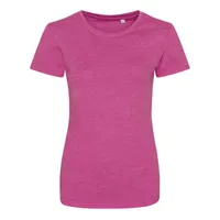 Tricou damă Just Ts Tri-blend T personalizat, roz