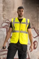 Vestă unisex Korntex Comfort Executive Safety Vest Hamburg Multifunctional With Pockets personalizată, pe model