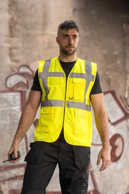 Vestă unisex Korntex Comfort Executive Safety Vest Hamburg Multifunctional With Pockets personalizată