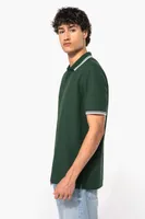 Tricou polo bărbați Kariban Short-sleeved Poloshirt With Contrasting Piping personalizat, pe model