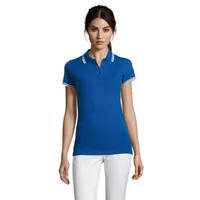 PASADENA polo femei 200g personalizată, albastru regal/blank