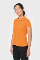 Tricou polo damă Designed To Work Short-sleeved personalizat, pe model