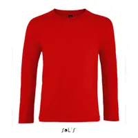 Tricou cu mânecă lungă copii SOL'S Imperial Lsl personalizat, roșu