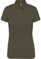 Tricou polo damă Kariban Short Sleeved Jersey personalizat, verde