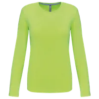 Tricou cu mânecă lungă damă Kariban Crew Neck personalizat, verde