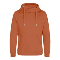 Hanorac unisex Just Hoods Cross Neck personalizat, roșu