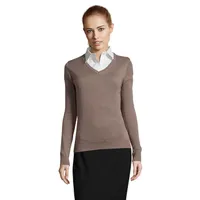 Bluză damă Sol's Galaxy V-neck Sweater personalizată, medium grey