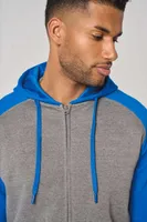 Hanorac unisex Proact Two-tone Zipped Fleece personalizat, pe model