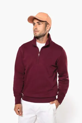 Bluză bărbați Kariban Zipped Neck personalizată