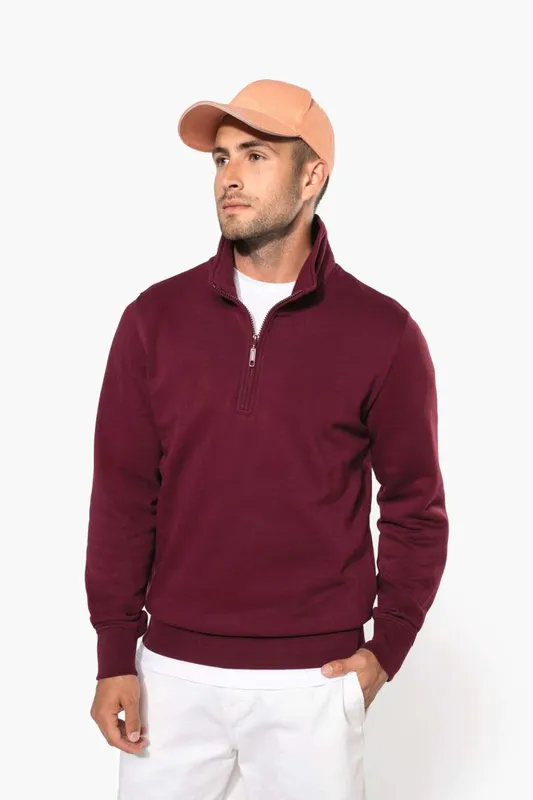 Bluză bărbați Kariban Zipped Neck