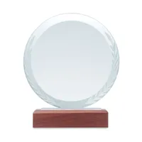Placheta de premiere rotundă personalizată, vedere lateral