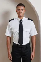 Cămașă bărbați Premier Short Sleeve Pilot personalizată, pe model