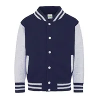 Jachetă copii Just Hoods Varsity personalizată, albastru