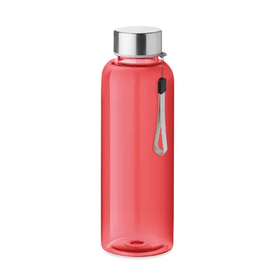 Sticlă de 500ml din RPET personalizată, roșu transparent