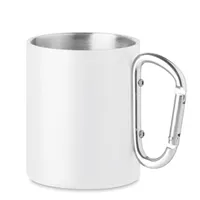 Cană metalică 300 ml personalizată, alb